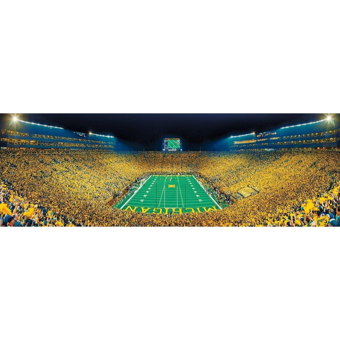 Michigan Wolverines - 1000 Piece Panoramic Jigsaw Puzzle - End View Image 2