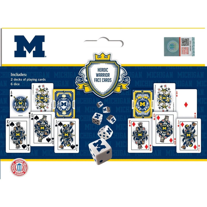 Michigan Wolverines - 2-Pack Playing Cards and Dice Set Image 3