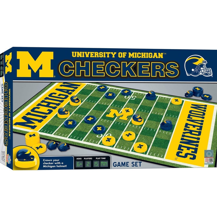 Michigan Wolverines Checkers Board Game Image 1