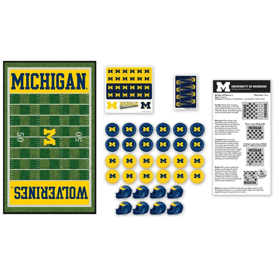 Michigan Wolverines Checkers Board Game Image 2