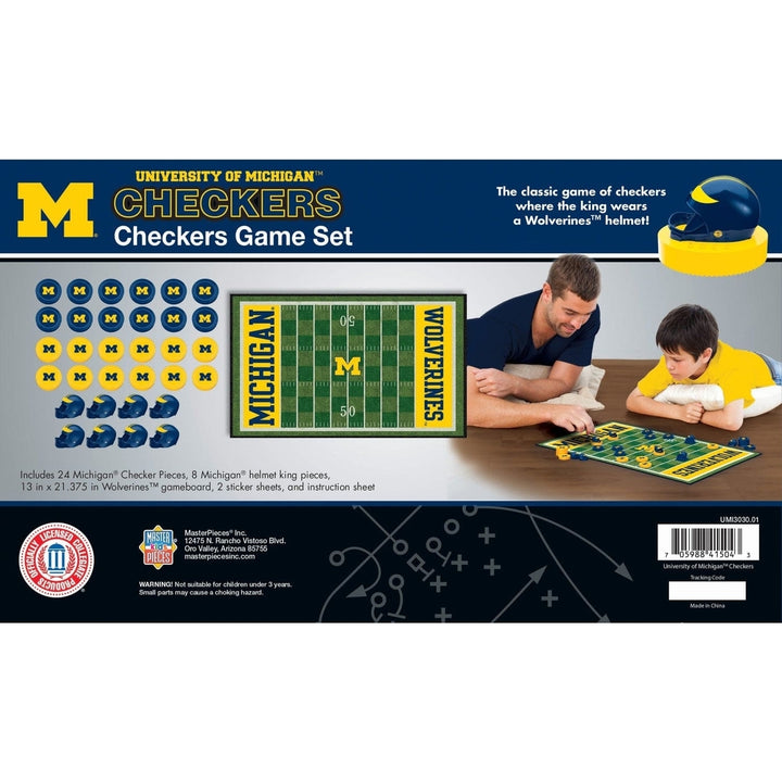 Michigan Wolverines Checkers Board Game Image 3