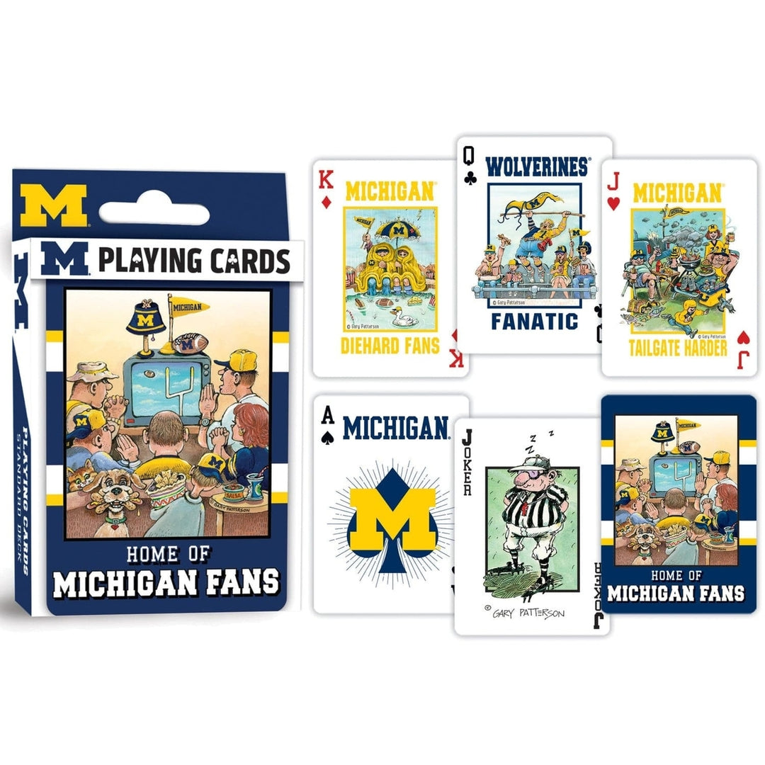 Michigan Wolverines Fan Deck Playing Cards - 54 Card Deck Image 3