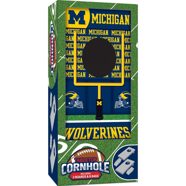 Michigan Wolverines - NCAA Tabletop Cornhole Image 1