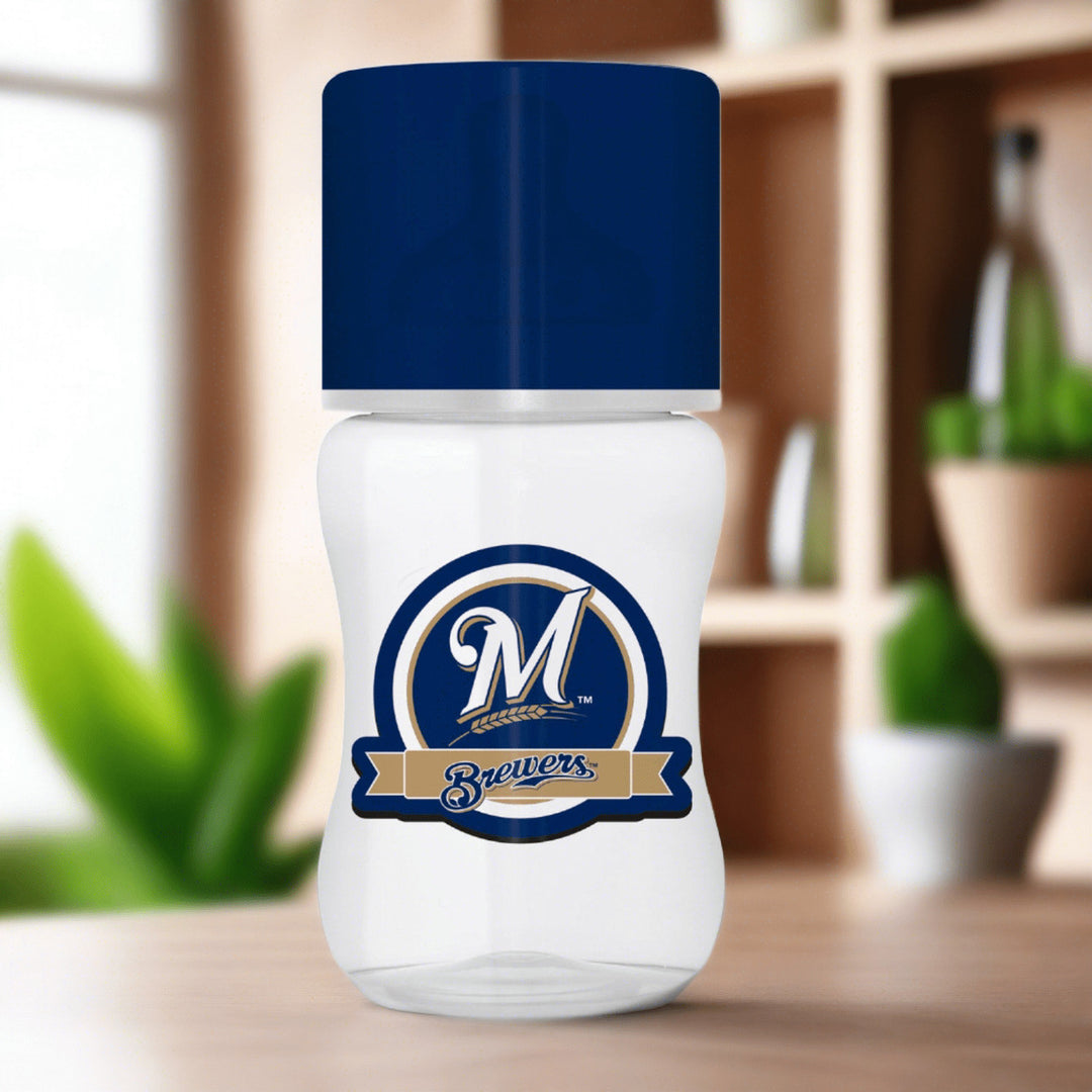 Milwaukee Brewers Baby Bottle 9oz BPA-Free Infant Bottle with Silicone Nipple Image 3