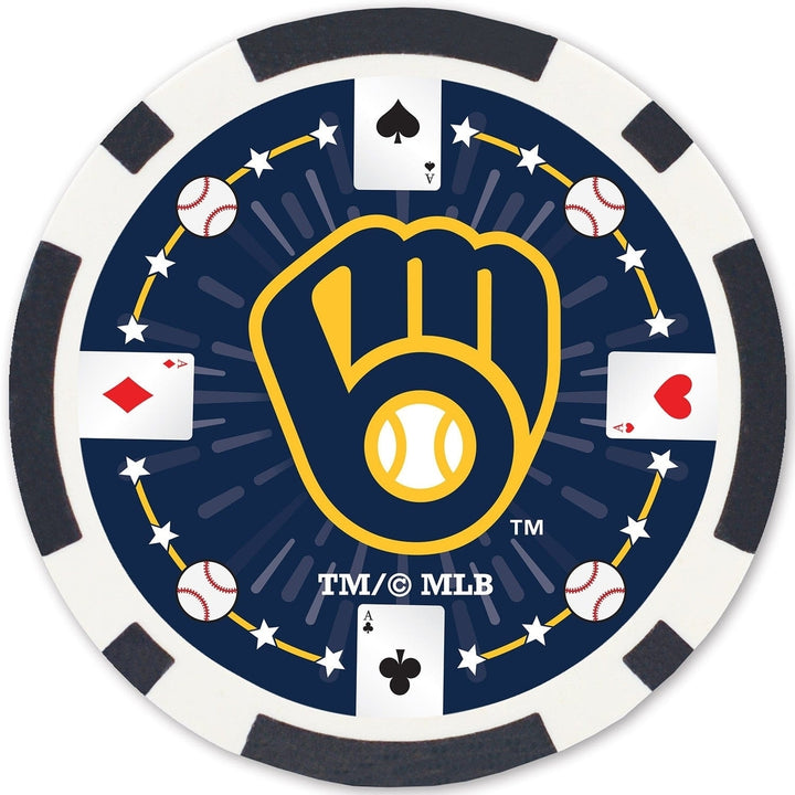 Milwaukee Brewers 100 Piece Casino Style Poker Chips Officially Licensed MLB Image 4