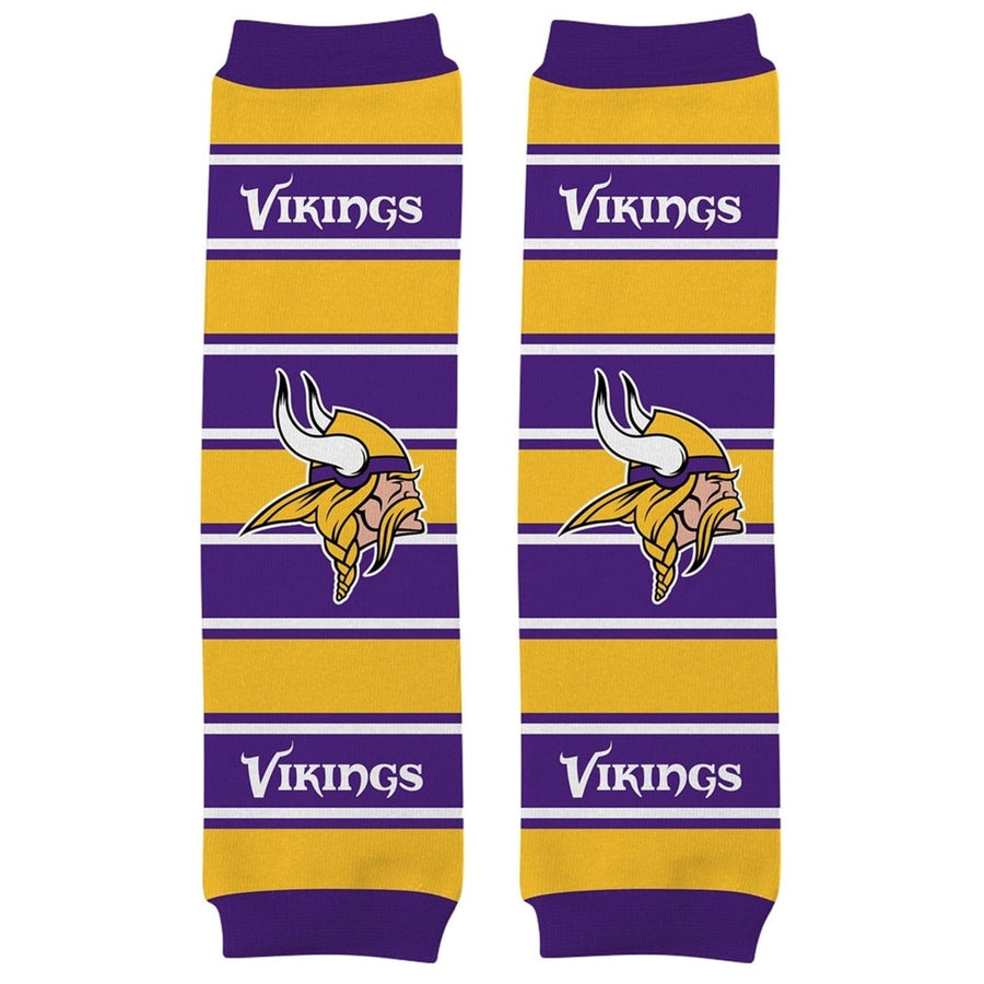 Minnesota Vikings Baby Leg Warmers Unisex Cotton Blend 9-35 lbs NFL Fan Gear Image 1