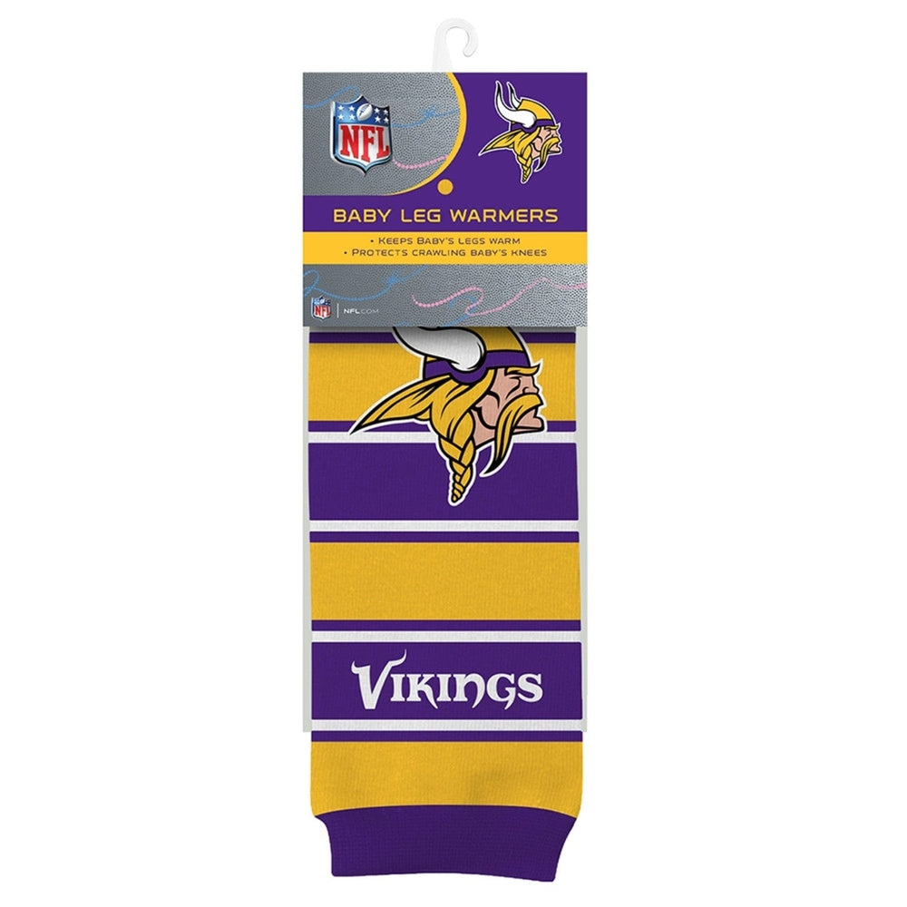 Minnesota Vikings Baby Leg Warmers Unisex Cotton Blend 9-35 lbs NFL Fan Gear Image 2