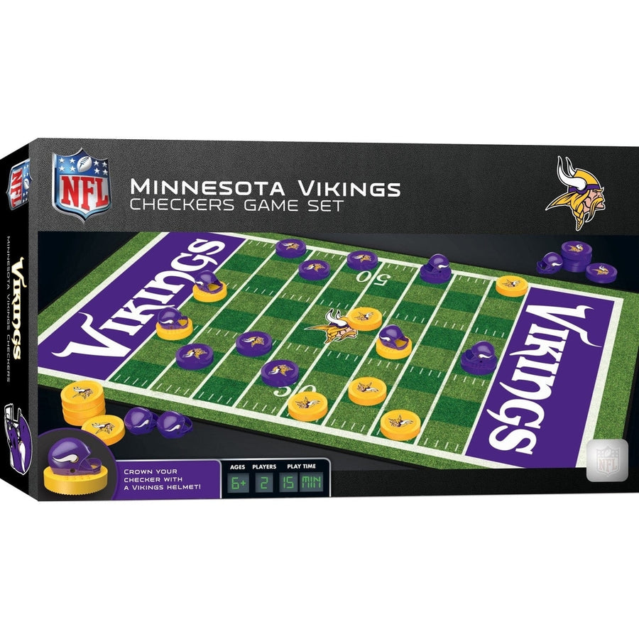 Minnesota Vikings Checkers Board Game Image 1