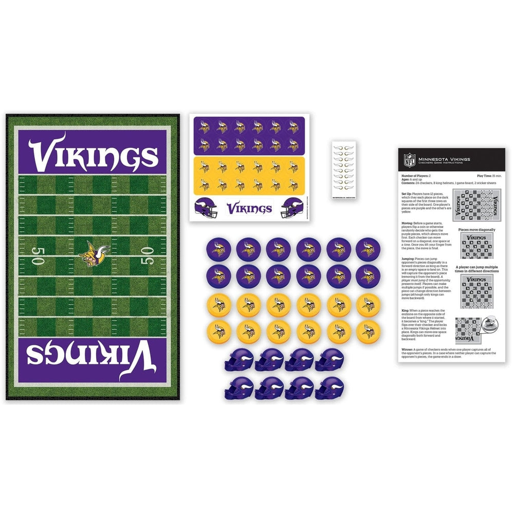 Minnesota Vikings Checkers Board Game Image 2