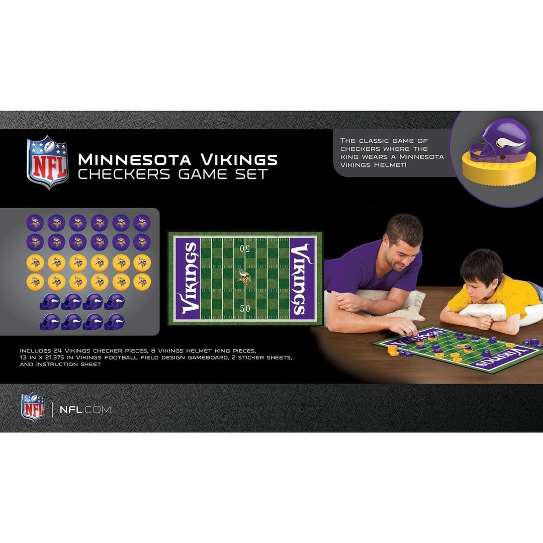 Minnesota Vikings Checkers Board Game Image 3