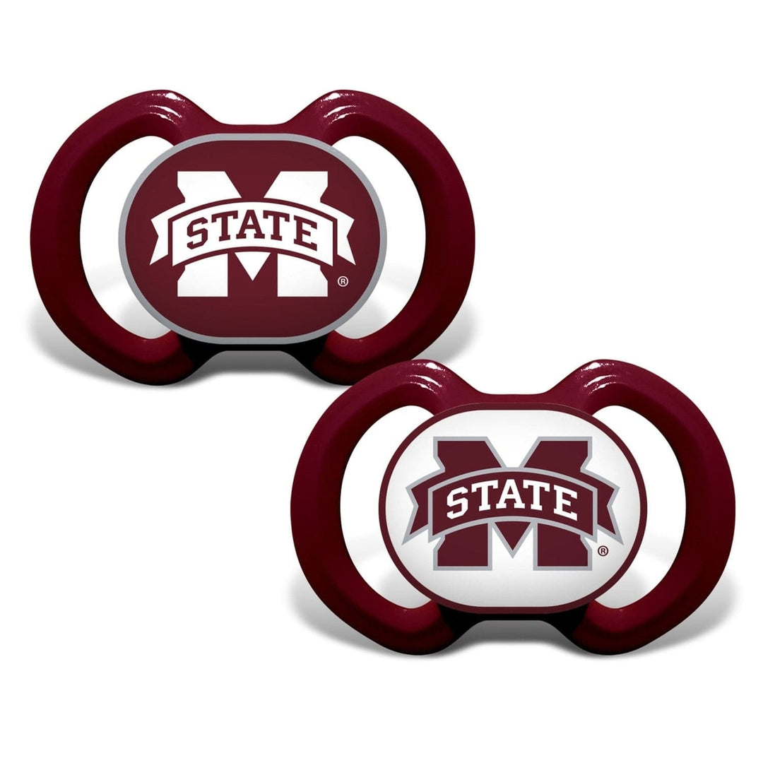 Mississippi State Bulldogs Pacifier 2-Pack BPA-Free Silicone for Infants Image 1