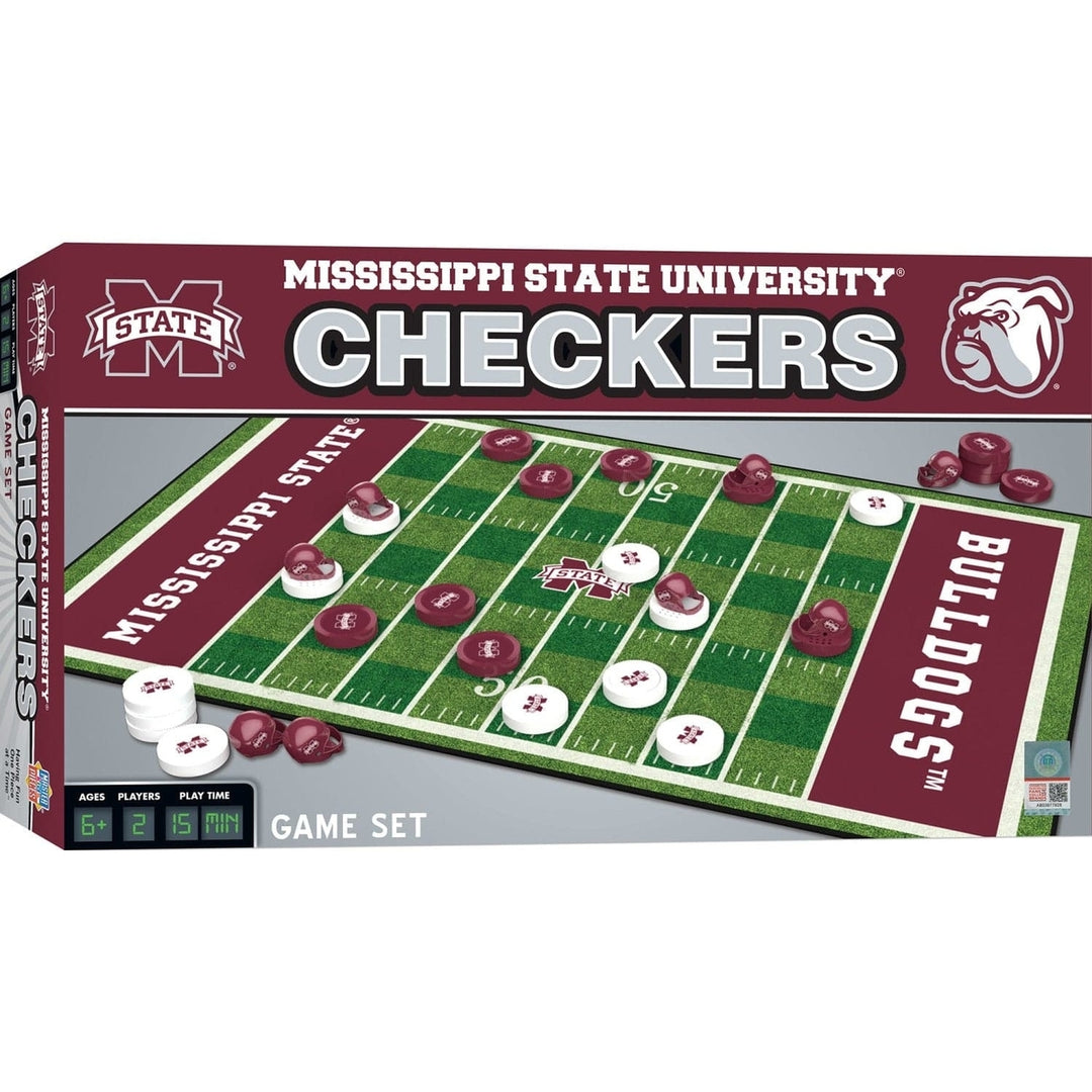 Mississippi State Bulldogs Checkers Board Game NCAA Officially Licensed 13x21 Inches Image 1