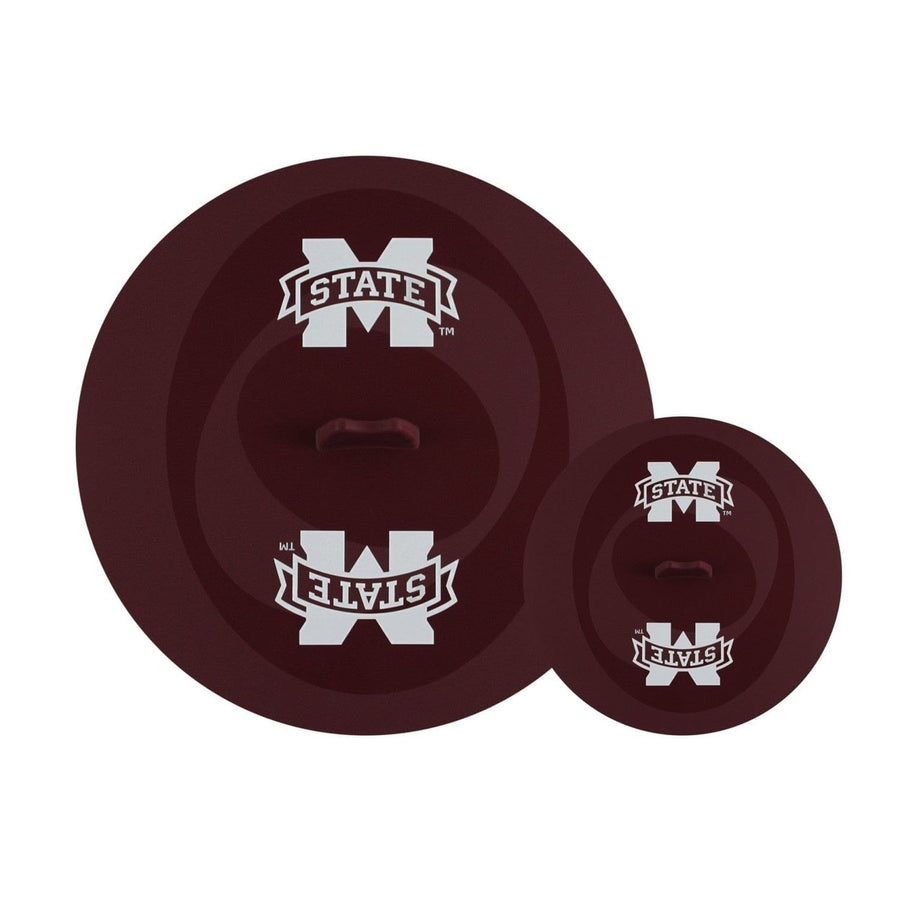 Mississippi State Bulldogs Food-Grade Silicone Topperz Lids for Game Day Use Image 1