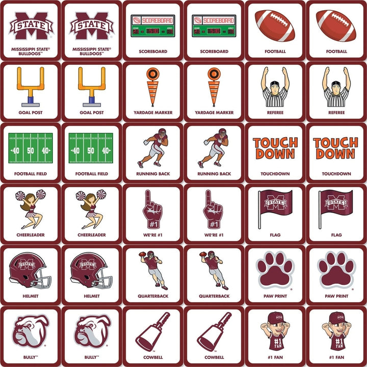 NCAA Mississippi State Bulldogs Matching Game Family Fun Memory Card Game Image 2