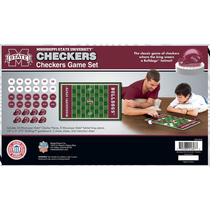 Mississippi State Bulldogs Checkers Board Game NCAA Officially Licensed 13x21 Inches Image 2