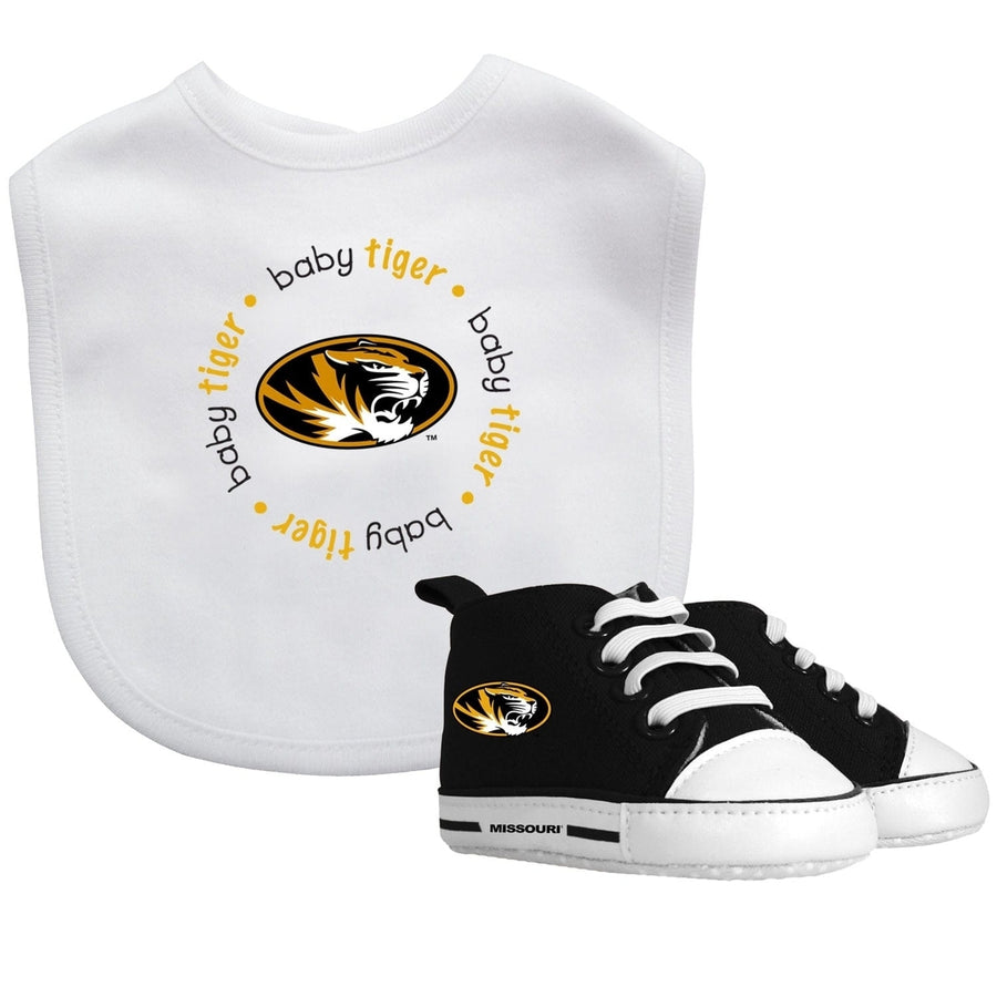 Missouri Tigers Baby Gift Set 2-Piece Bib and Pre-Walkers NCAA Infant Unisex Image 1