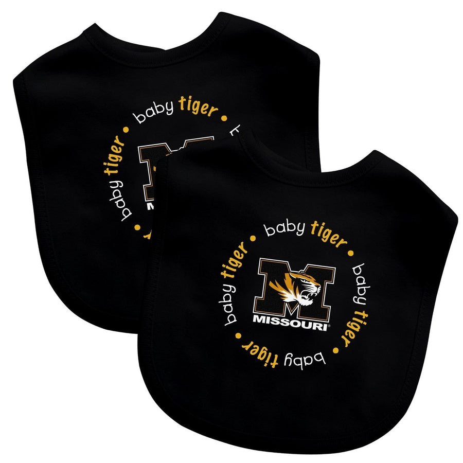 Missouri Tigers Baby Bibs 2-Pack Cotton Polyester Embroidered Team Logo Image 1