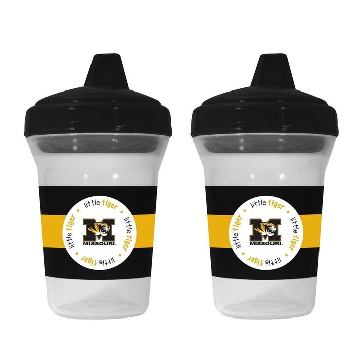 Missouri Tigers Sippy Cup 2-Pack BPA-Free Dishwasher Safe 9-Ounce Toddler Cups Image 1