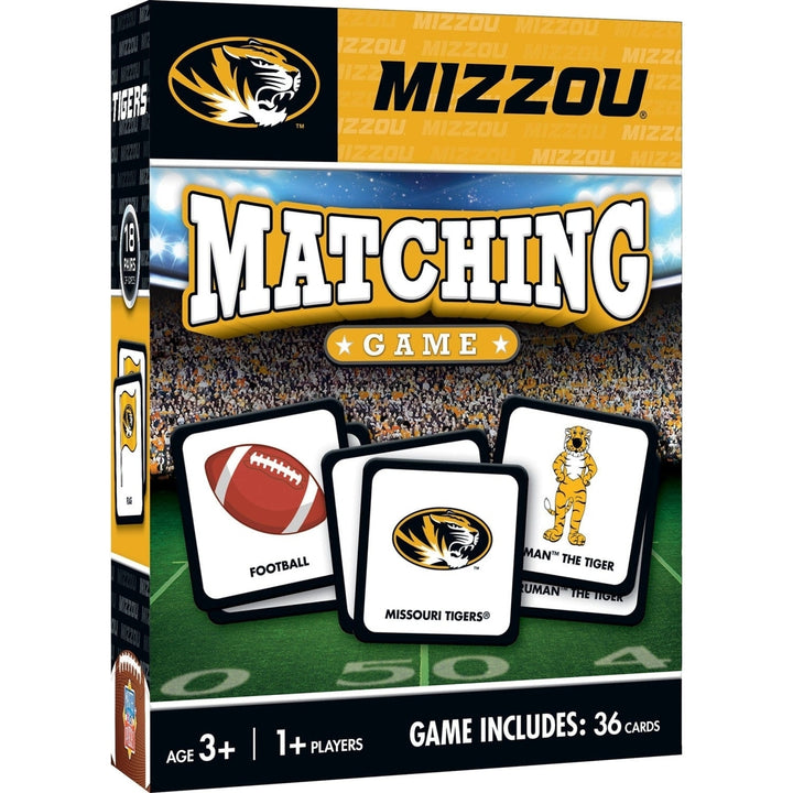 NCAA Missouri Tigers Matching Game Family Fun Memory Card Game 18 Pairs Image 1