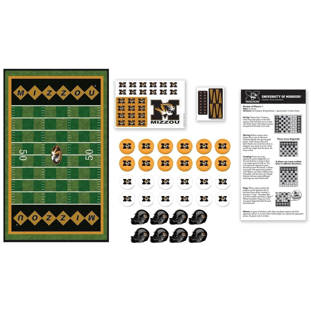 Missouri Tigers Checkers Board Game NCAA Officially Licensed 24 Pieces 13x21in Image 2