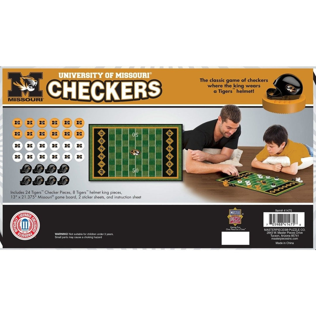 Missouri Tigers Checkers Board Game NCAA Officially Licensed 24 Pieces 13x21in Image 3