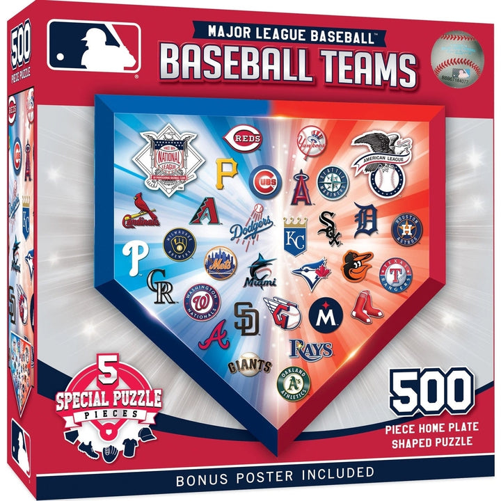 MLB - Home Plate 500 Piece Shaped Jigsaw Puzzle Image 1