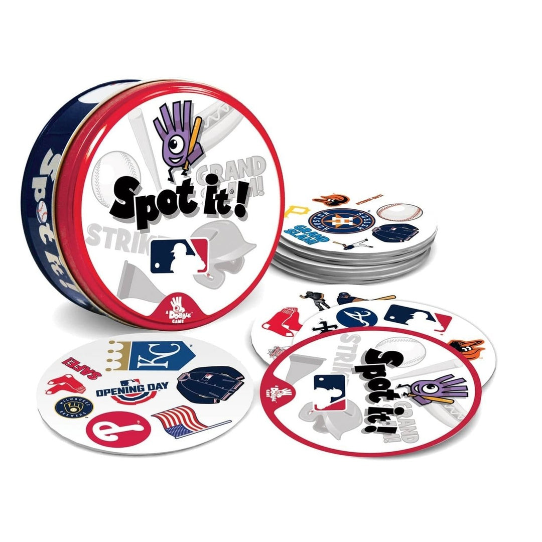 MLB Spot It League Edition Card Game 55 Unique Cards Fun for Ages 7 and Up Image 2