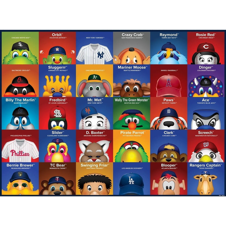 MLB Mascots 100 Piece Jigsaw Puzzle by MasterPieces 19x14 inches Kids Age 6+ Image 2