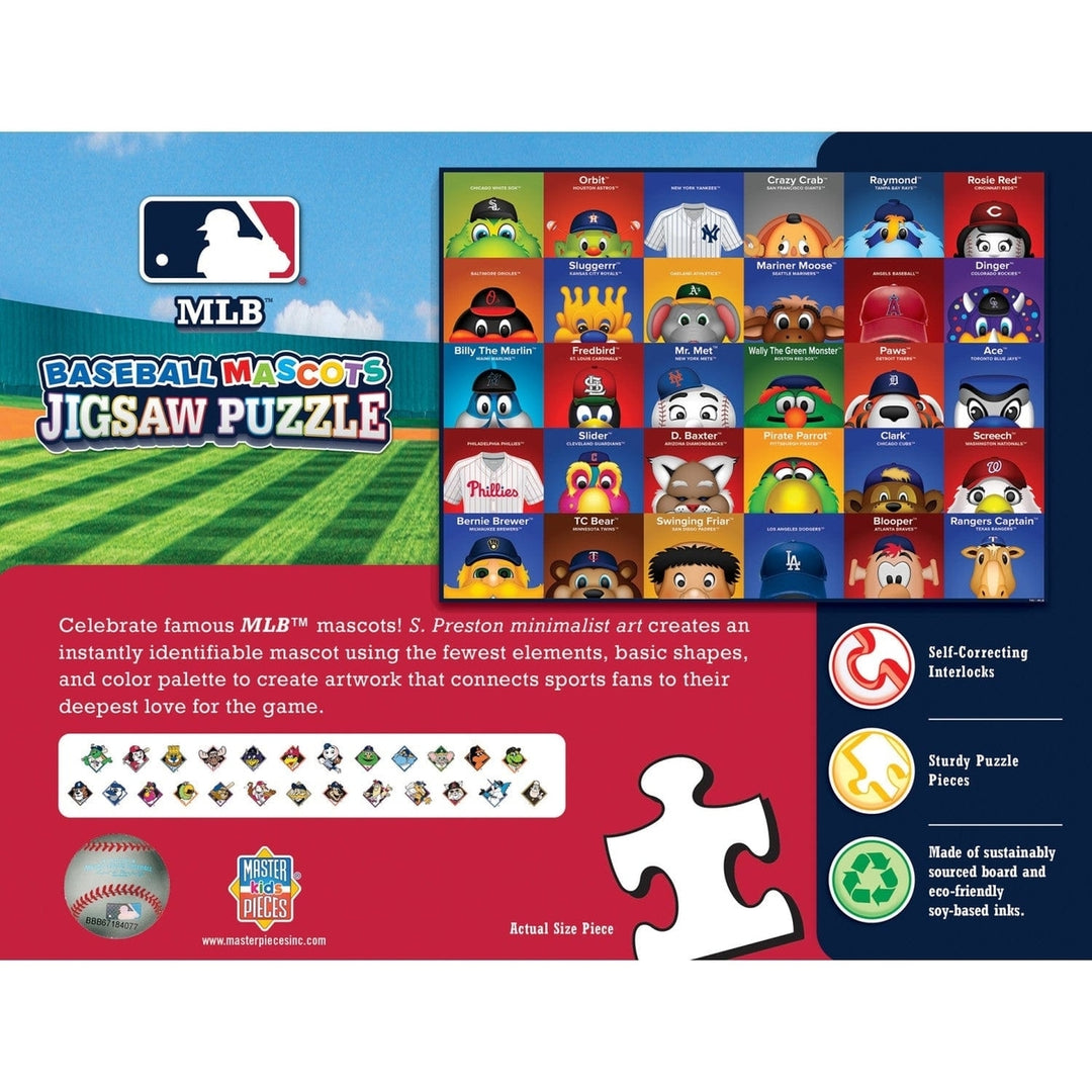 MLB Mascots 100 Piece Jigsaw Puzzle by MasterPieces 19x14 inches Kids Age 6+ Image 3