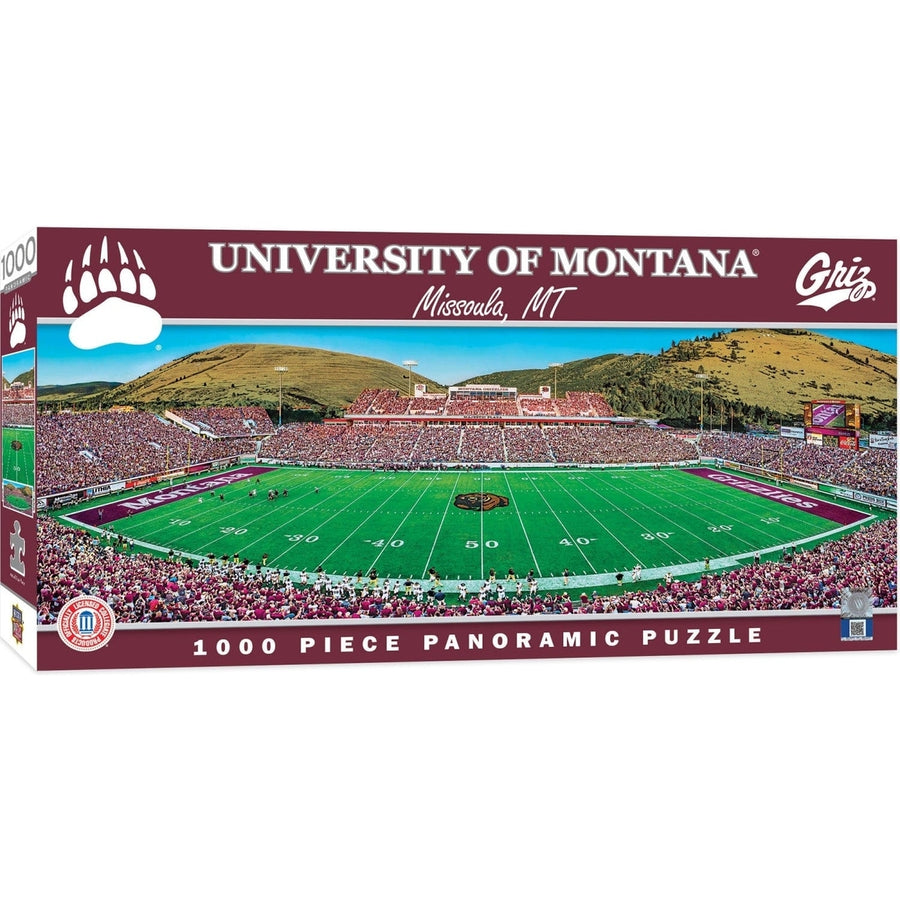 Montana Grizzlies 1000 Piece Panoramic Jigsaw Puzzle 13x39 Made in USA Image 1