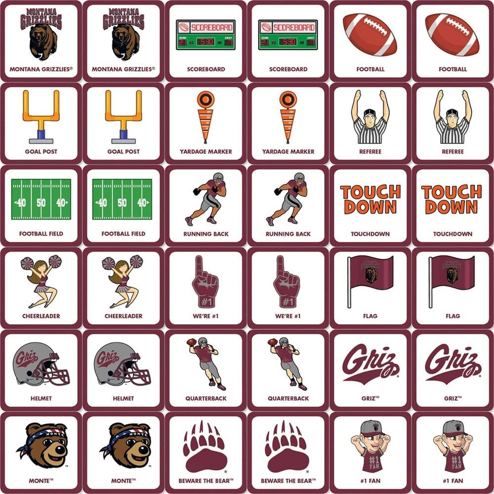 Montana Grizzlies Matching Game NCAA Memory Game for Family Fun Sports Theme Image 2