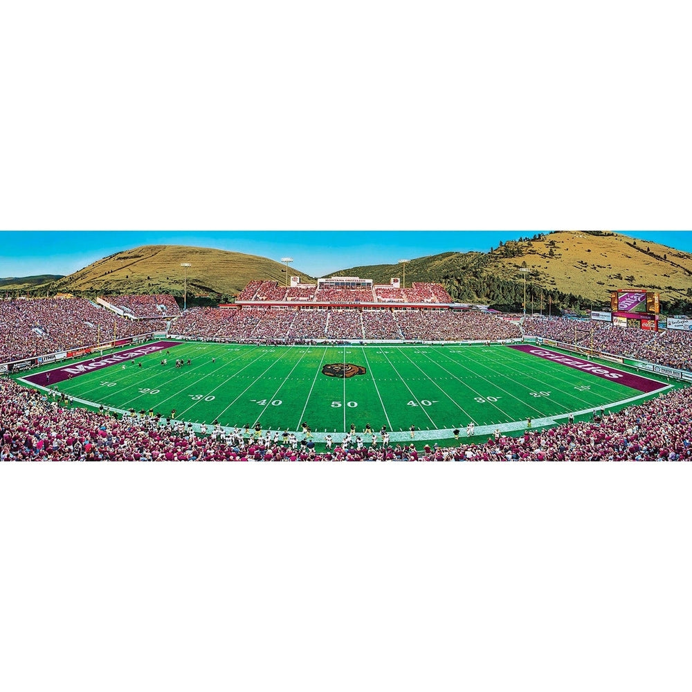 Montana Grizzlies 1000 Piece Panoramic Jigsaw Puzzle 13x39 Made in USA Image 2