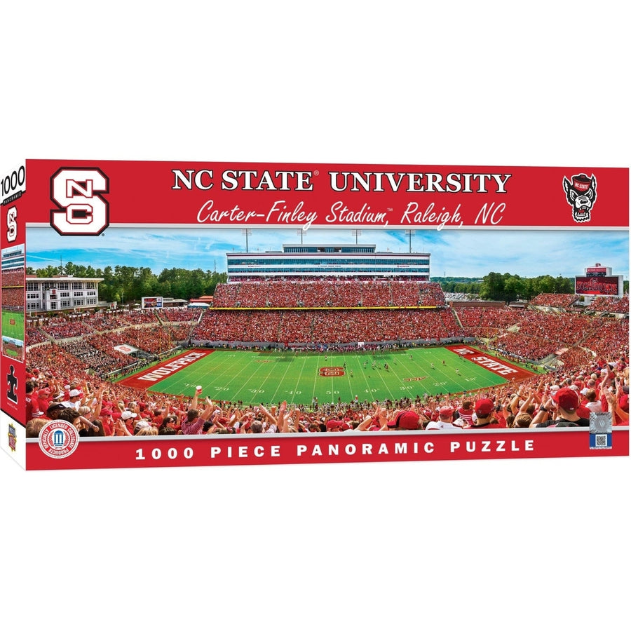 NC State Wolfpack 1000 Piece Panoramic Jigsaw Puzzle 13x39 Made in USA Image 1