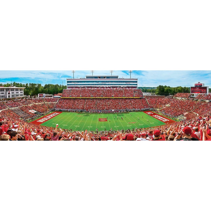 NC State Wolfpack 1000 Piece Panoramic Jigsaw Puzzle 13x39 Made in USA Image 2