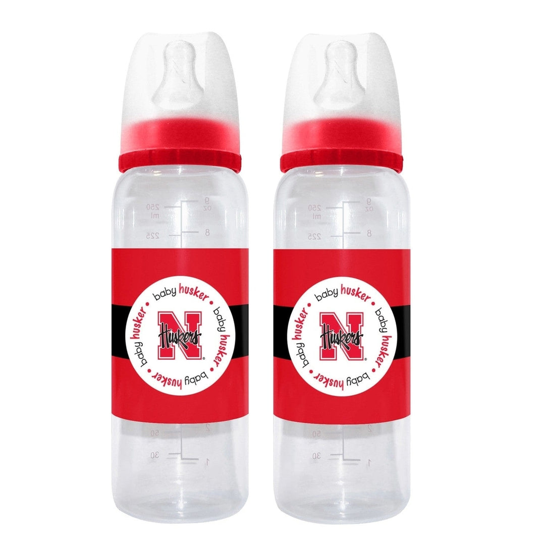 Nebraska Cornhuskers Baby Bottles 9oz 2-Pack BPA-Free Infant Bottle Set Image 1