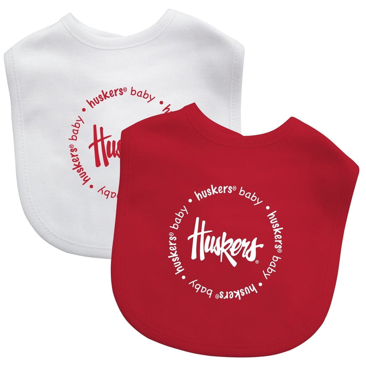 Nebraska Cornhuskers Baby Bibs 2-Pack Cotton Polyester Unisex Team Spirit Image 1