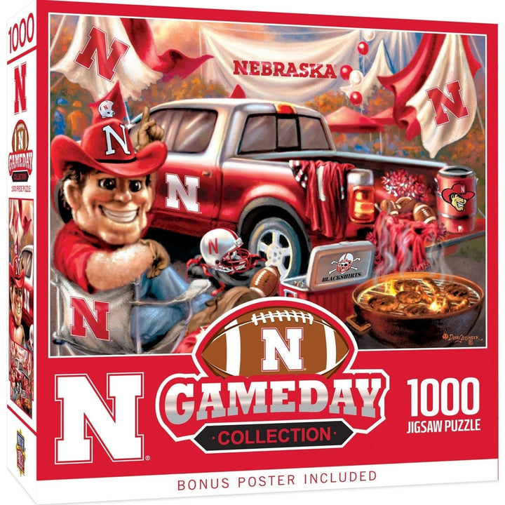 Nebraska Cornhuskers Gameday 1000 Piece Jigsaw Puzzle 100% Recycled Material Image 1