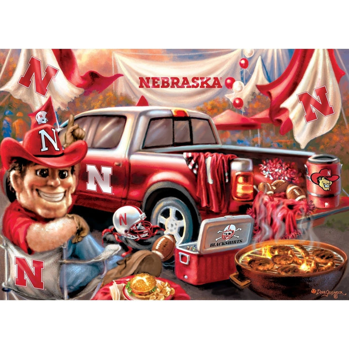 Nebraska Cornhuskers Gameday 1000 Piece Jigsaw Puzzle 100% Recycled Material Image 2