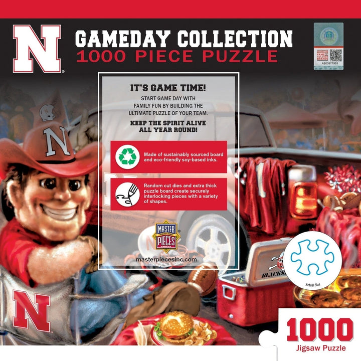 Nebraska Cornhuskers Gameday 1000 Piece Jigsaw Puzzle 100% Recycled Material Image 3