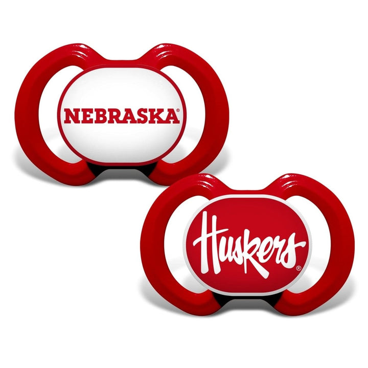 Nebraska Cornhuskers Pacifier 2-Pack BPA-Free Silicone Infant Pacifiers Image 1