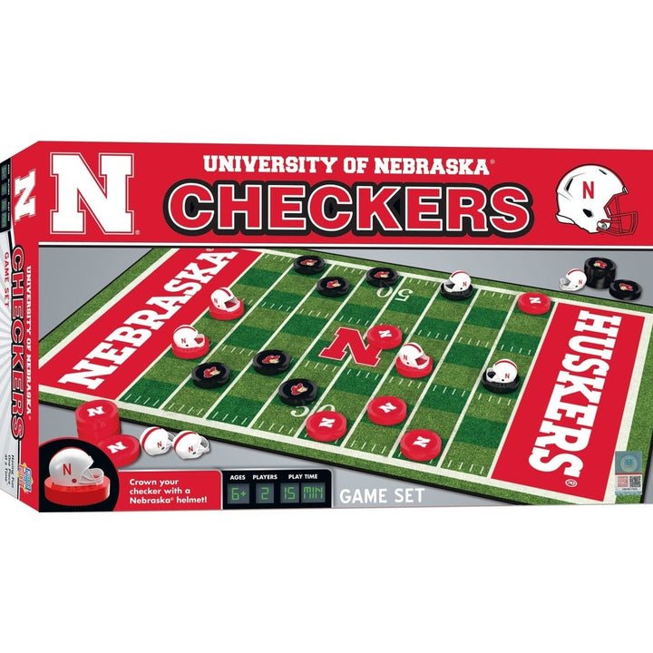 Nebraska Cornhuskers Checkers Board Game 13x21 inches Officially Licensed Game Image 1