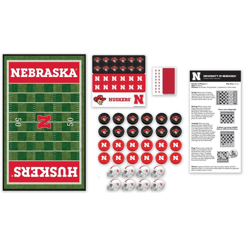 Nebraska Cornhuskers Checkers Board Game 13x21 inches Officially Licensed Game Image 2