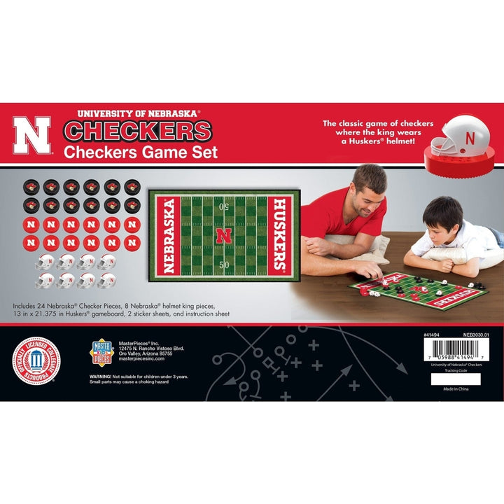 Nebraska Cornhuskers Checkers Board Game 13x21 inches Officially Licensed Game Image 3