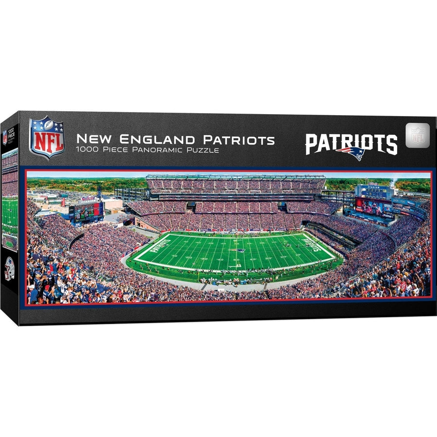 England Patriots 1000 Piece Panoramic Jigsaw Puzzle Gillette Stadium Image 1