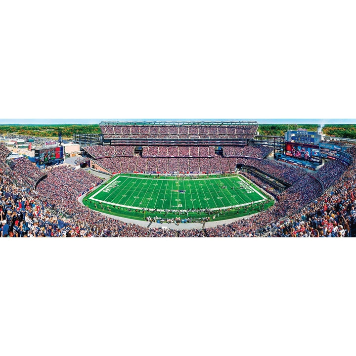 England Patriots 1000 Piece Panoramic Jigsaw Puzzle Gillette Stadium Image 2