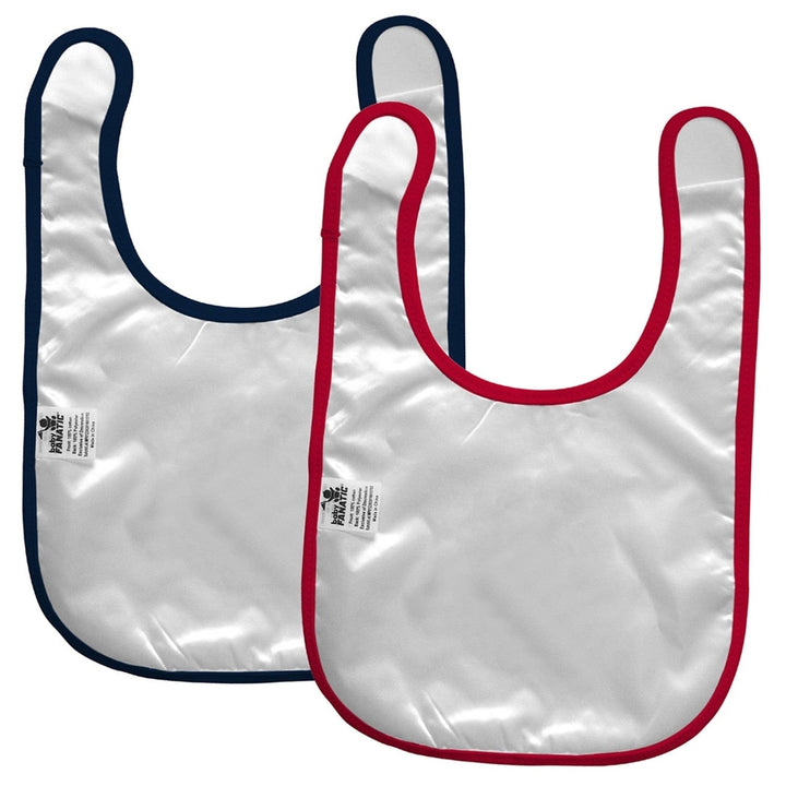 England Patriots Baby Bibs 2-Pack Red Navy Cotton Infant Unisex Image 3