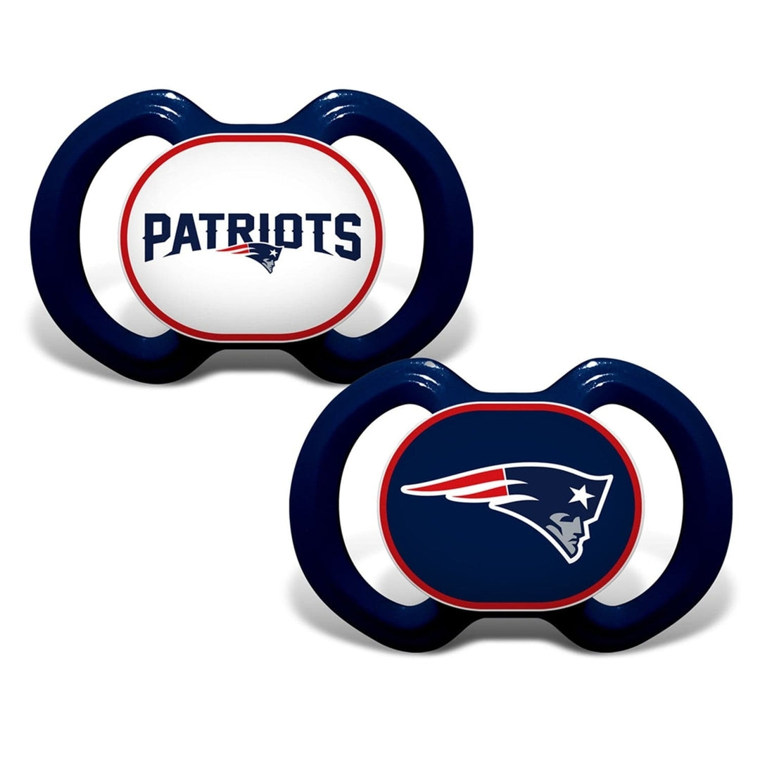 England Patriots Pacifier 2-Pack NFL Baby Soothers BPA-Free Orthodontic Image 1