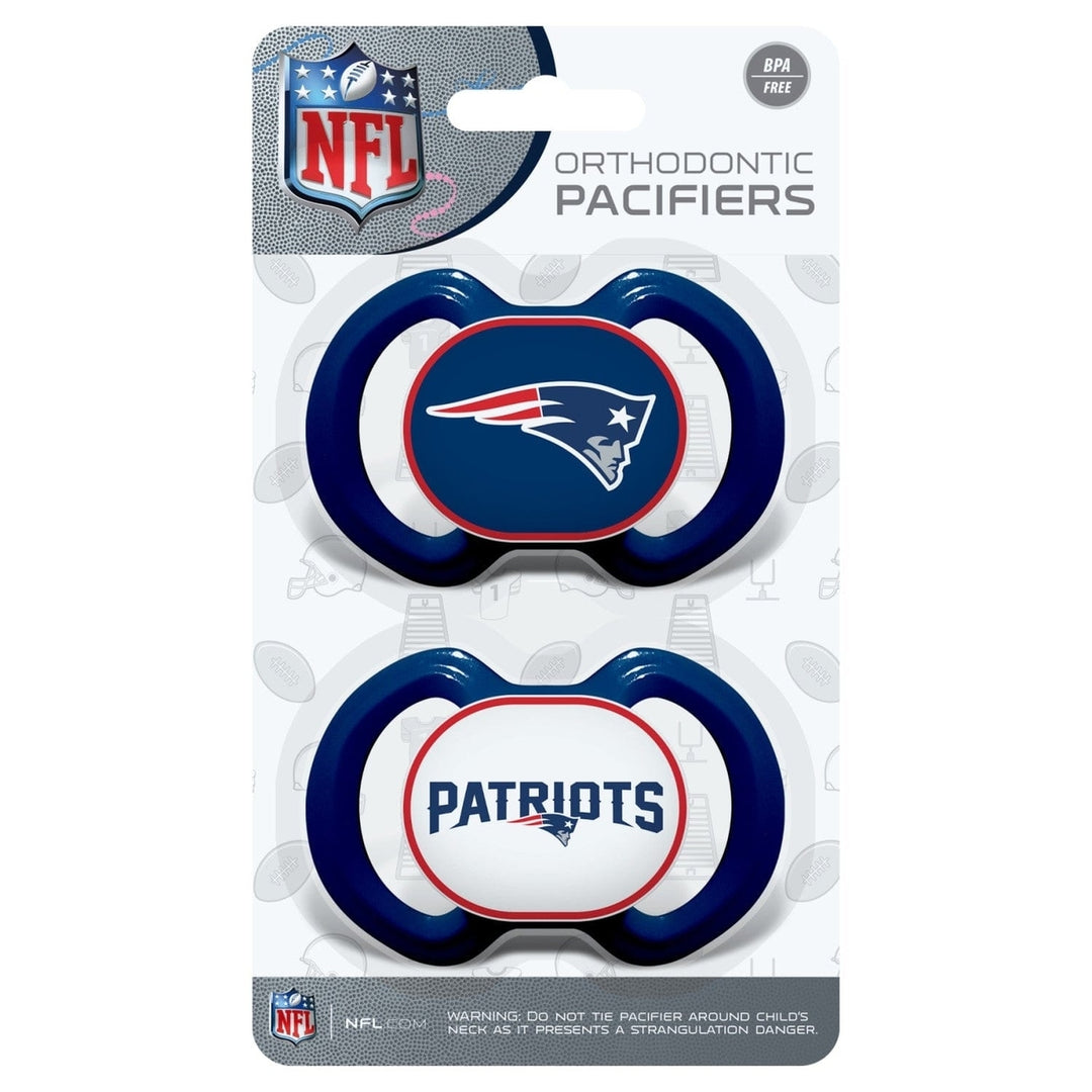 England Patriots Pacifier 2-Pack NFL Baby Soothers BPA-Free Orthodontic Image 2