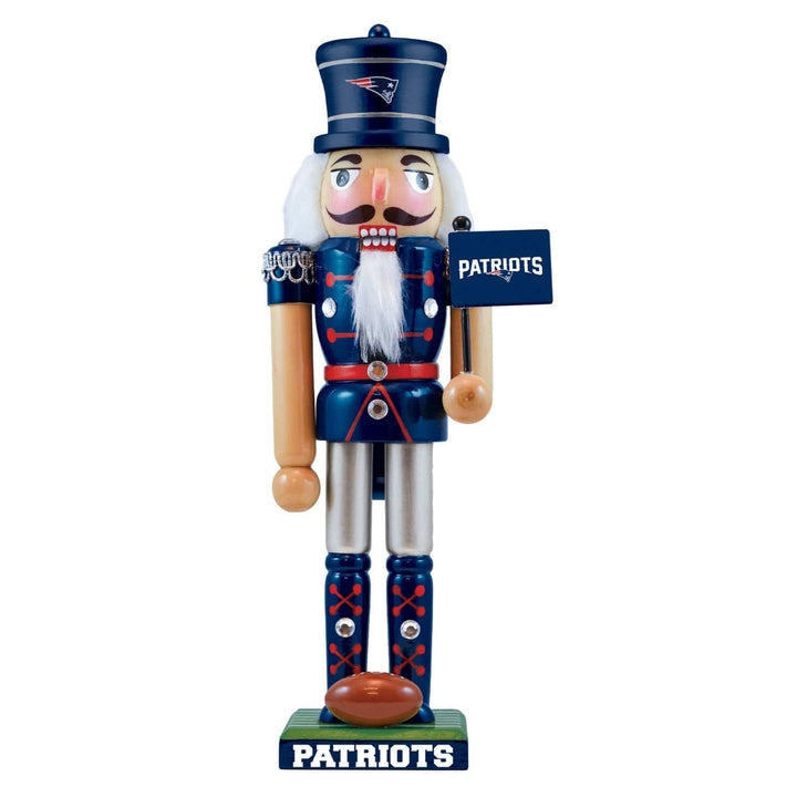 England Patriots Collectible Nutcracker Handcrafted Wood Team Figurine Image 1