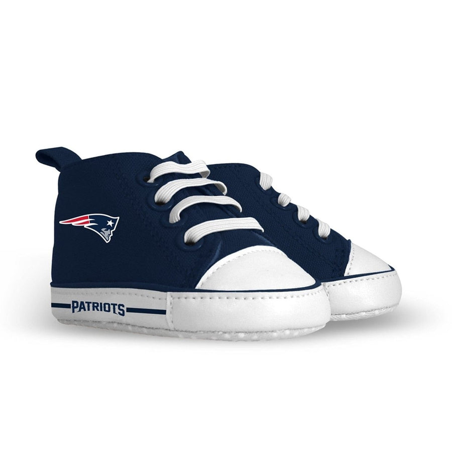 England Patriots Baby Shoes Unisex High Top Pre-Walkers Soft Fabric Grippers Image 1